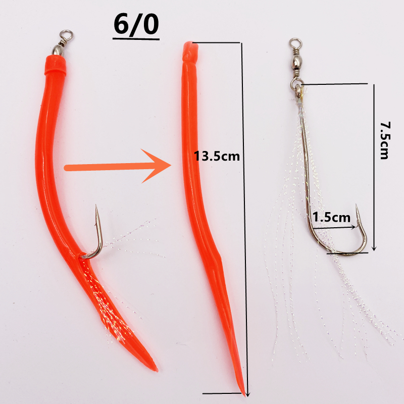 1/5Pcs CodfishFishing Eel Tube - Fishing Hook Offset incelemesi ve fiyatı