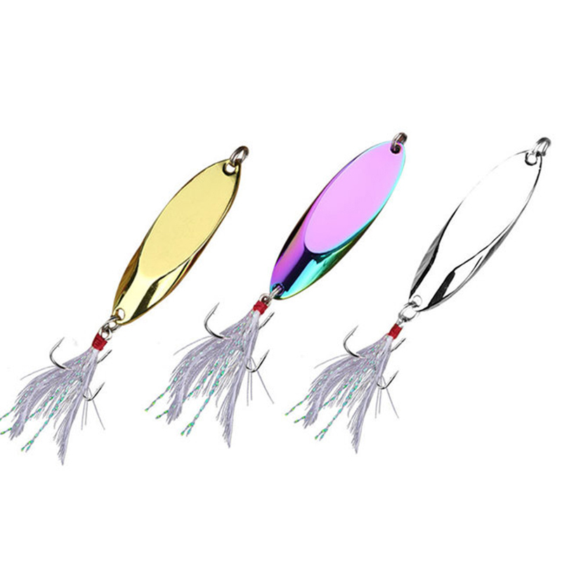 1pc 2.5g-35g Metal Spoon Lure  - Fishing Hook Treble incelemesi ve fiyatı