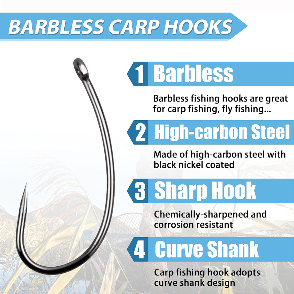 180PCS Barbless Fishing Hooks  - Fishing Hook Barbless incelemesi ve fiyatı