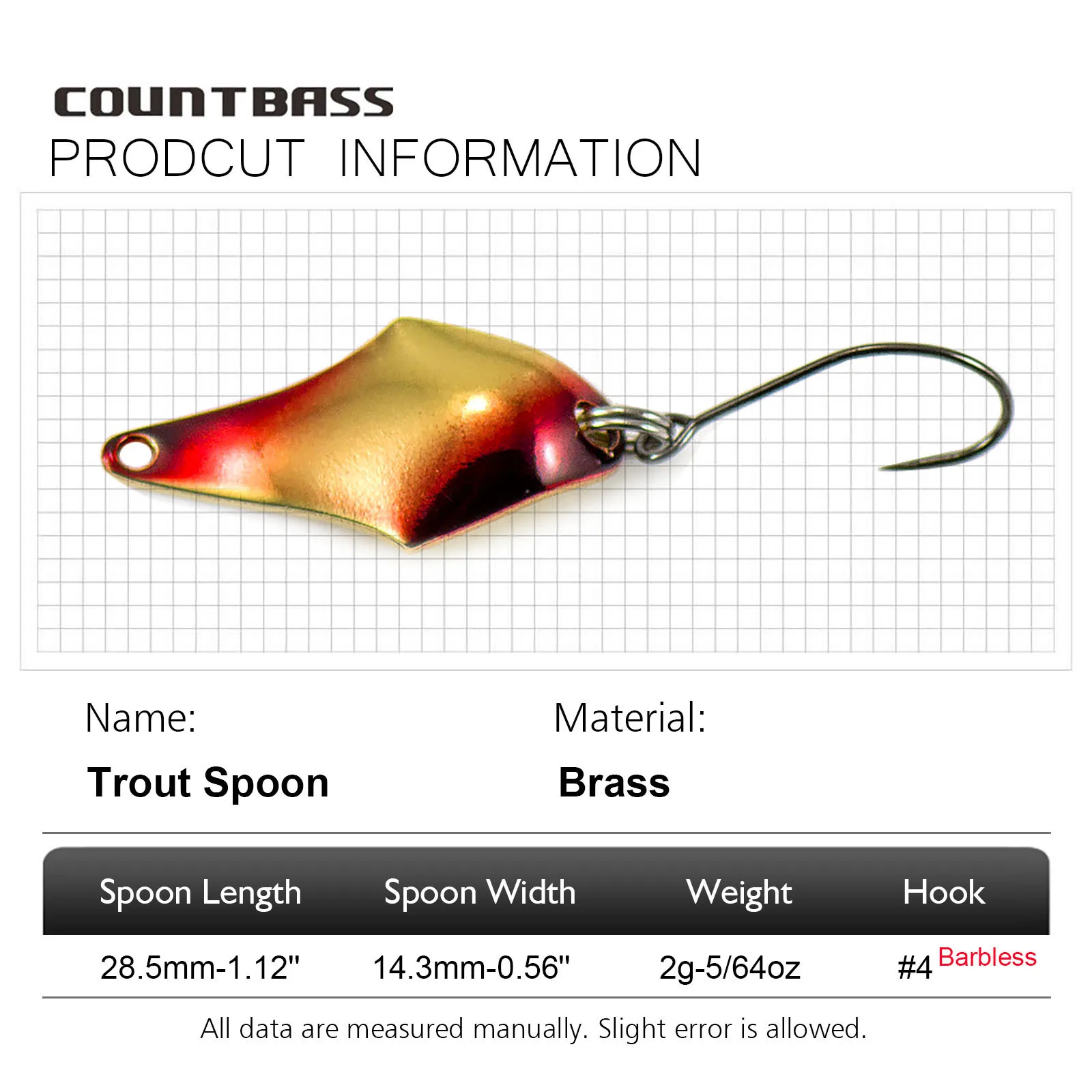 COUNTBASS 5/64oz 2g Casting Sp - Fishing Hook Barbless incelemesi ve fiyatı