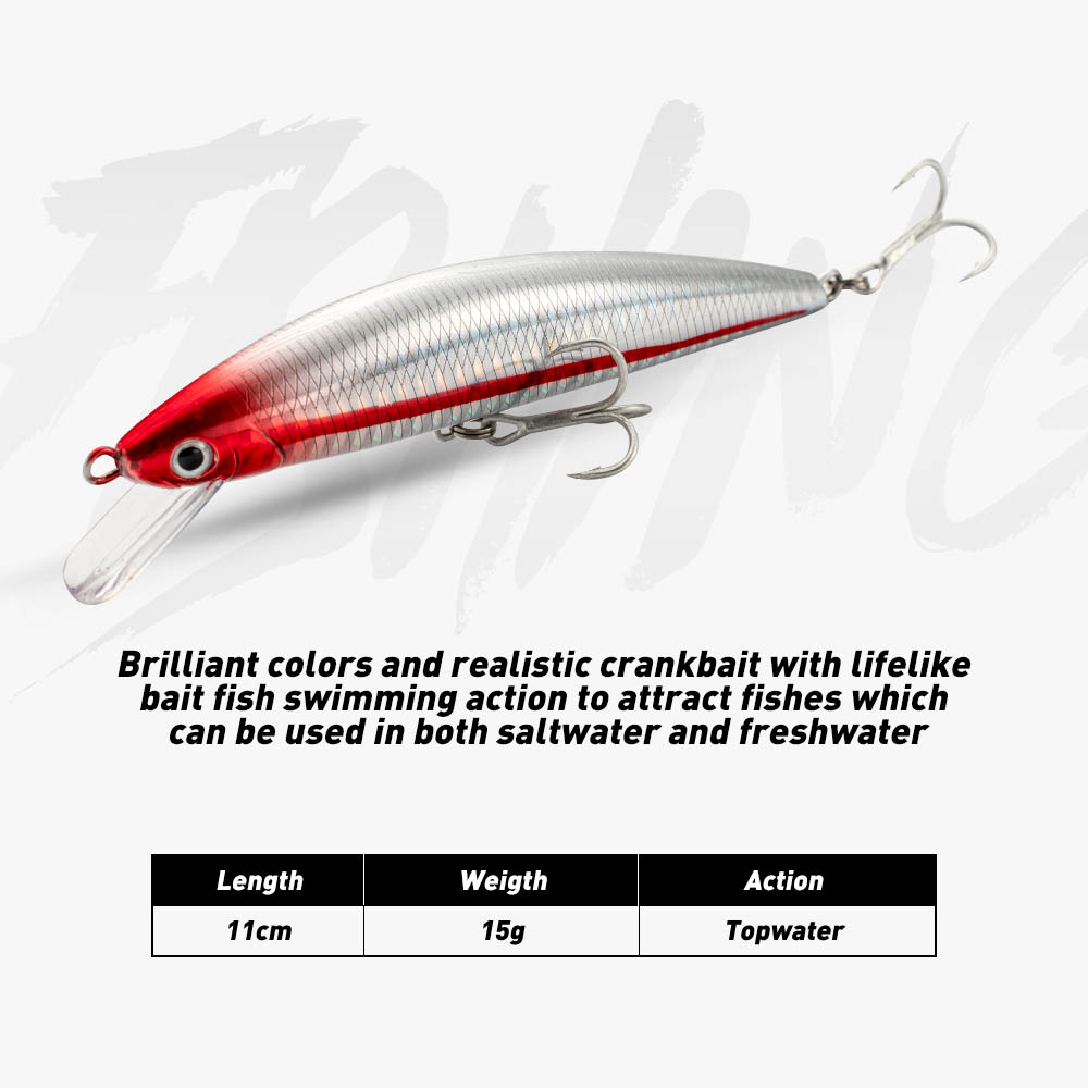 Fishing Lure Sinking Minnow 13 - Fishing Hook Treble incelemesi ve fiyatı
