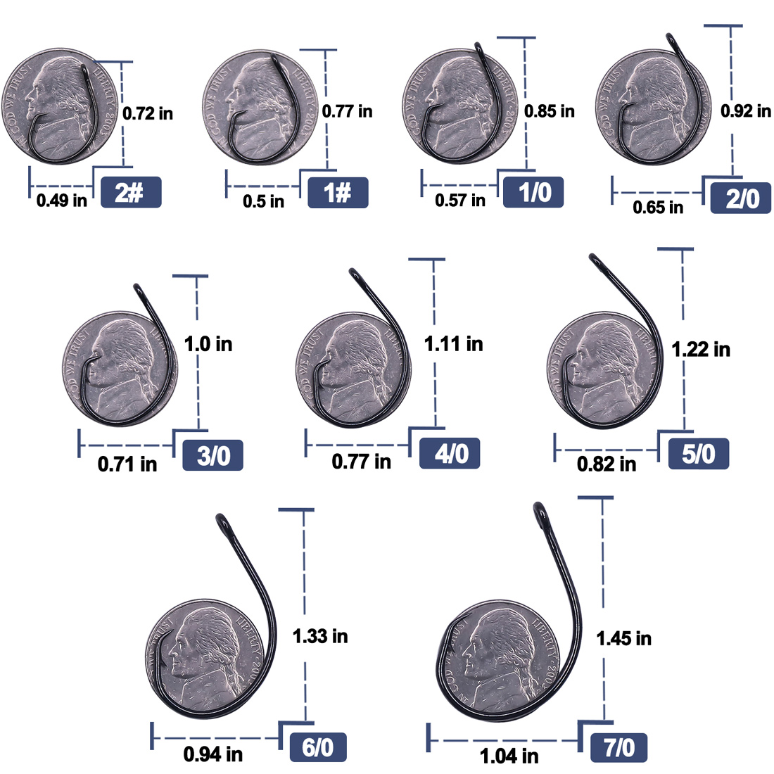 9KM 25-50Pcs Inline Wide Gap C - Fishing Hook Circle incelemesi ve fiyatı