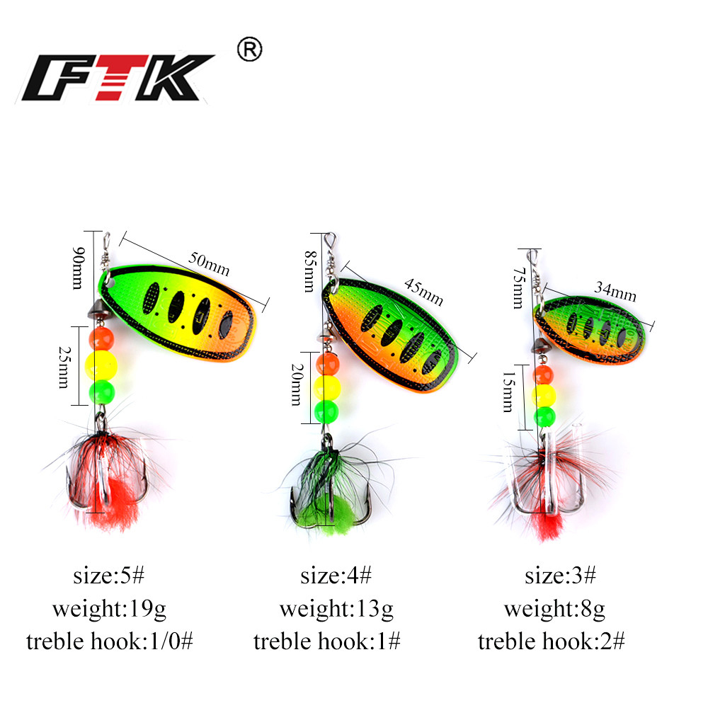 FTK Metal Fishing Lure Spinner - Fishing Hook Treble incelemesi ve fiyatı