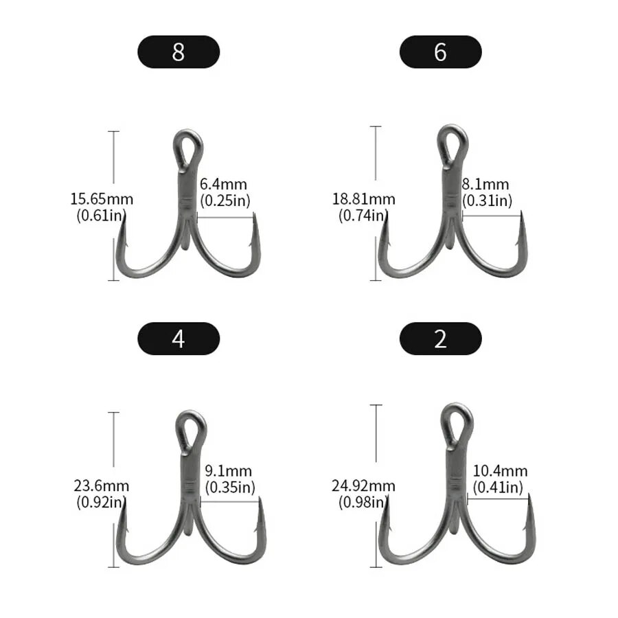 Fishing Treble Hooks High Carb - Fishing Hook Barbless incelemesi ve fiyatı