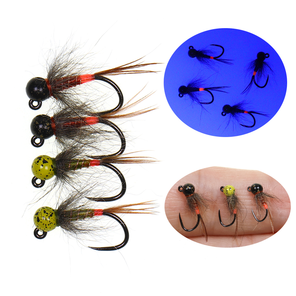 6PCS Jig Tungsten Bead Head Ny - Fishing Hook Barbless incelemesi ve fiyatı
