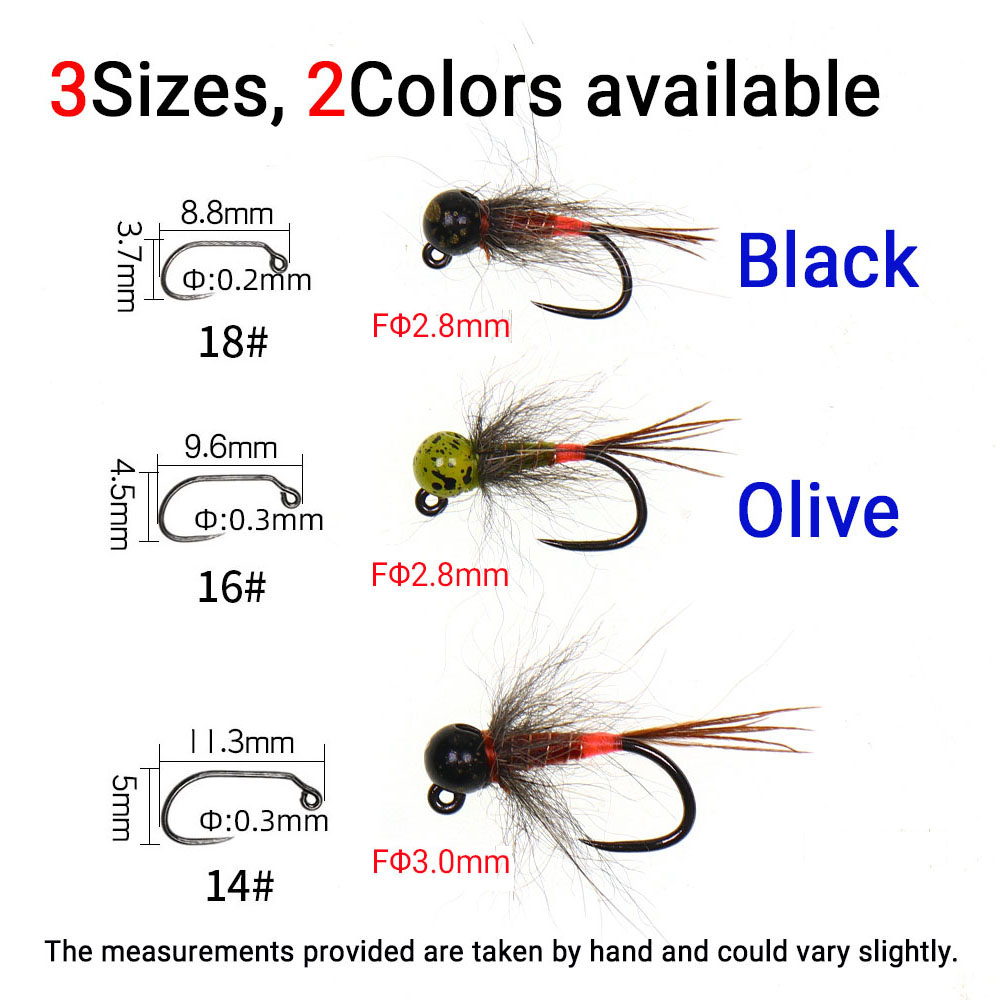 6PCS Jig Tungsten Bead Head Ny - Fishing Hook Barbless incelemesi ve fiyatı
