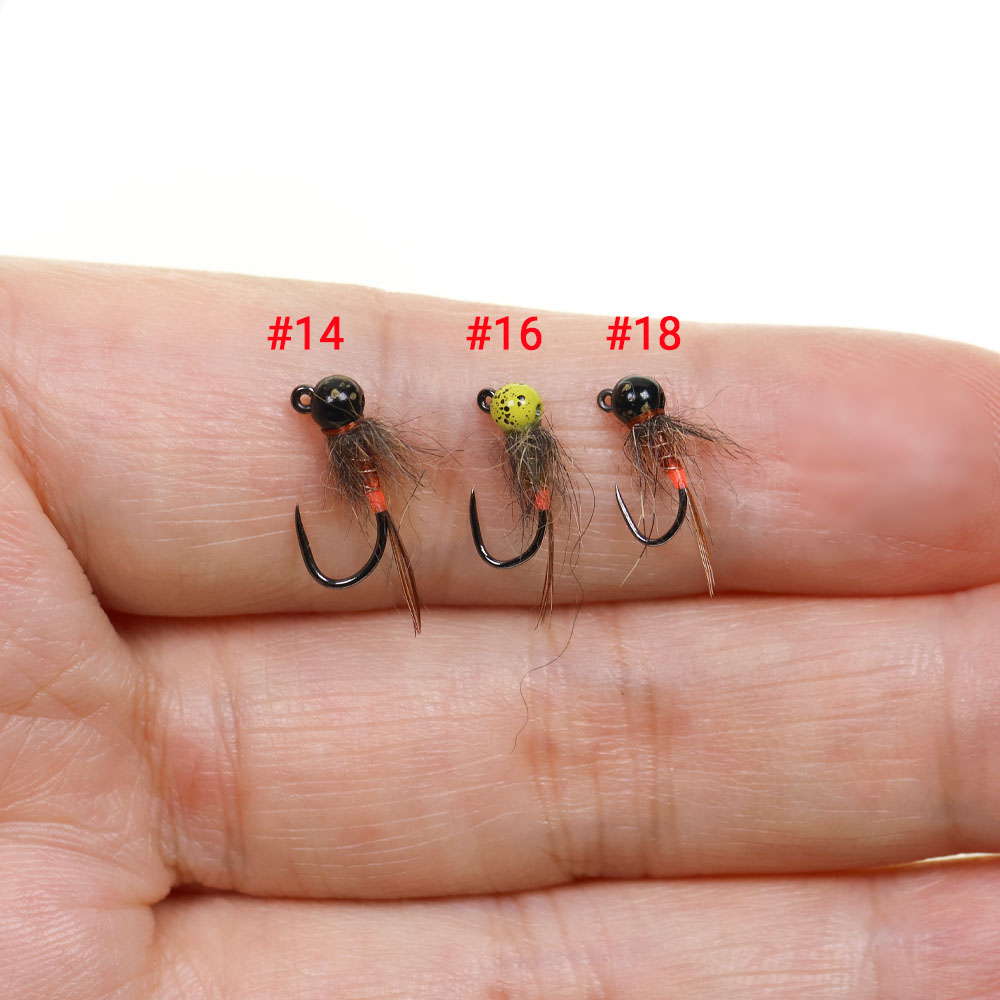 6PCS Jig Tungsten Bead Head Ny - Fishing Hook Barbless incelemesi ve fiyatı