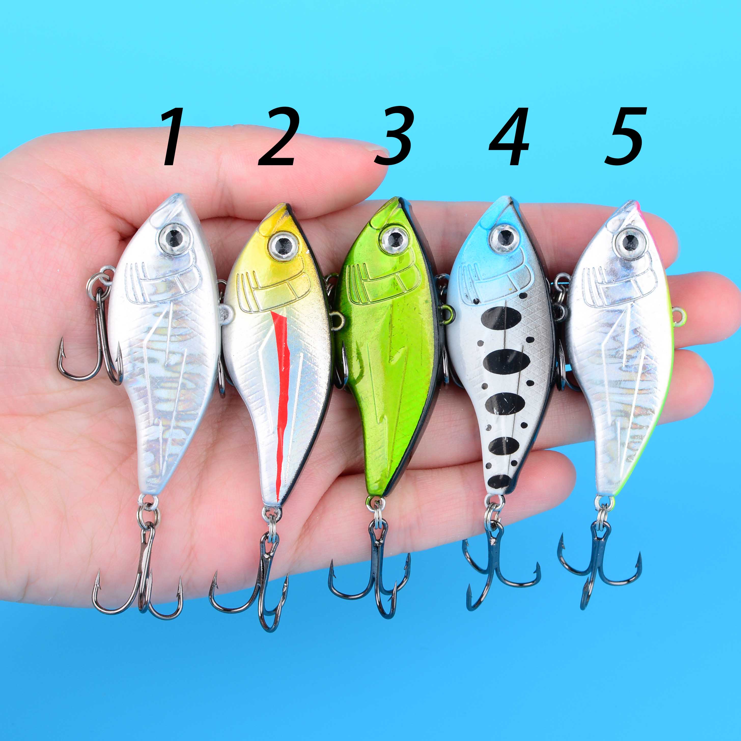 1PC Hard VIB Fishing Lure 5.2c - Fishing Hook Treble incelemesi ve fiyatı