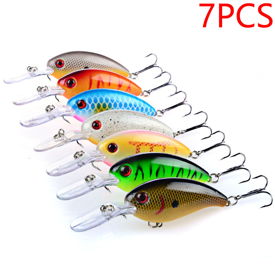 7Pcs Crankbait Fishing Lure Fl - Fishing Hook Treble incelemesi ve fiyatı