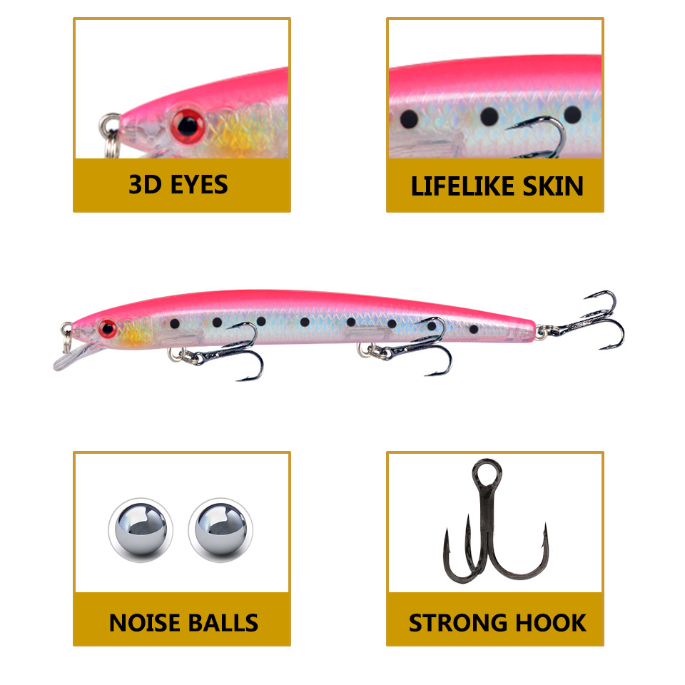 Minnow Fishing Lure 13.5cm 15. - Fishing Hook Treble incelemesi ve fiyatı