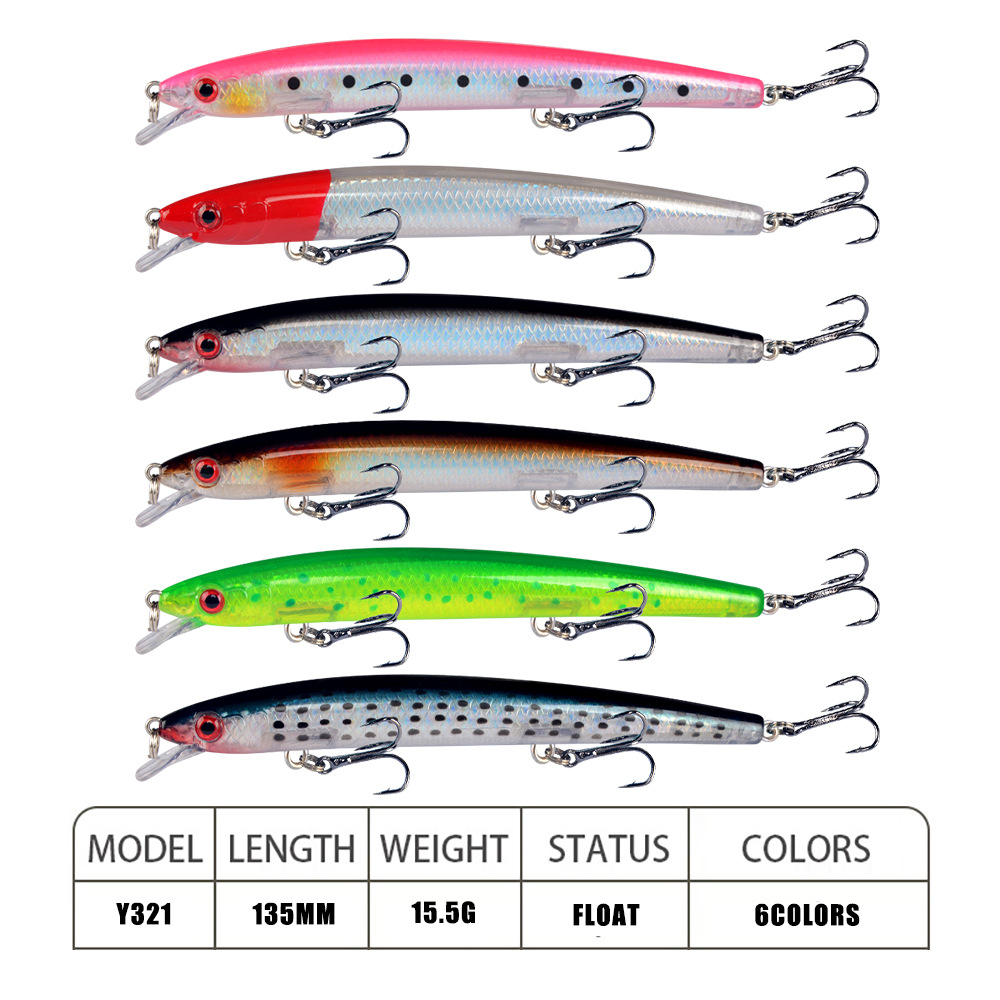 Minnow Fishing Lure 13.5cm 15. - Fishing Hook Treble incelemesi ve fiyatı
