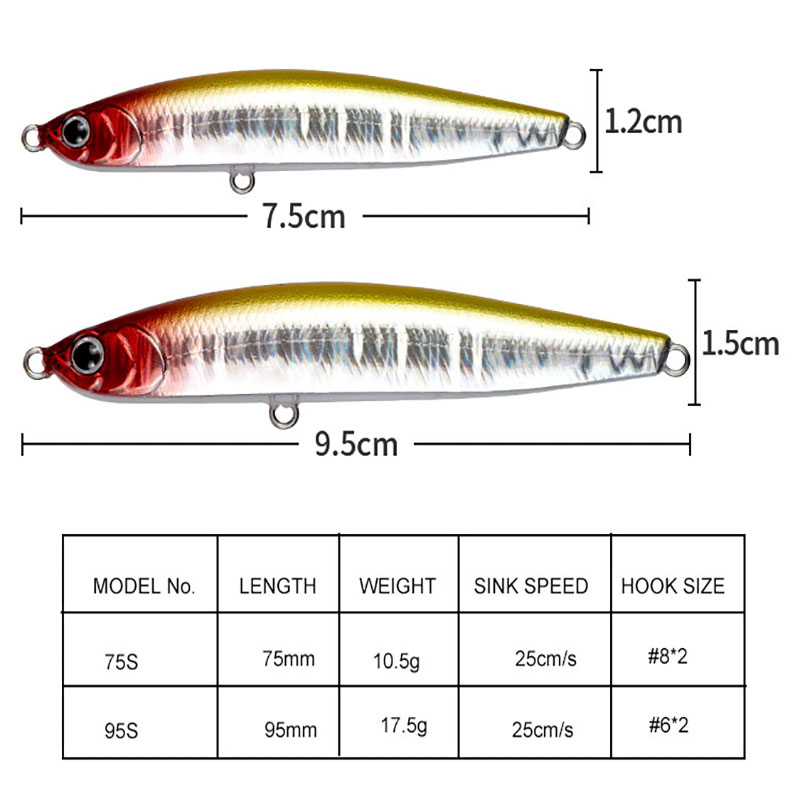 Water Sniper 10.5g 75mm Jerk P - Fishing Hook Treble incelemesi ve fiyatı