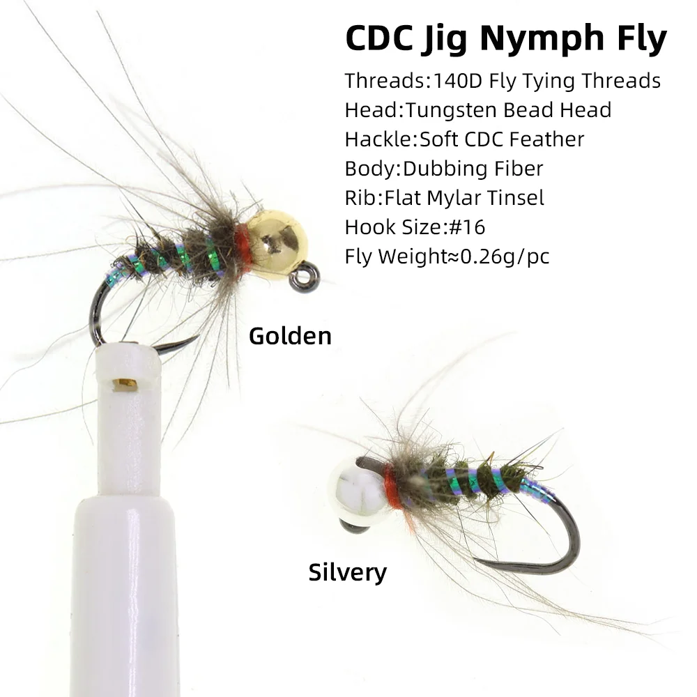 4pcs #16 Tungsten Beadhead CDC - Fishing Hook Barbless incelemesi ve fiyatı