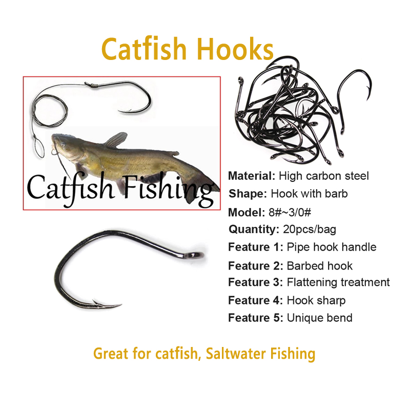 Wifreo 20pcs V Shape Catfish H - Fishing Hook Assortment incelemesi ve fiyatı