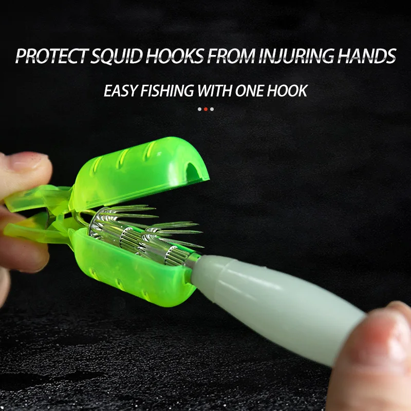 10Pcs/Lot Squid Jig Hook Cover - Fishing Hook Jig incelemesi ve fiyatı