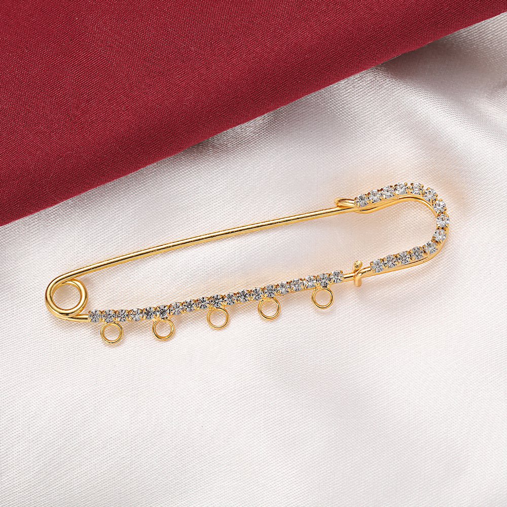 5pcs Rhinestone Charms Safety  - Fishing Hook Size incelemesi ve fiyatı