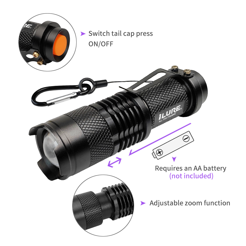 Mini UV Flashlight 395nm Ultra - Fishing Hook Jig incelemesi ve fiyatı