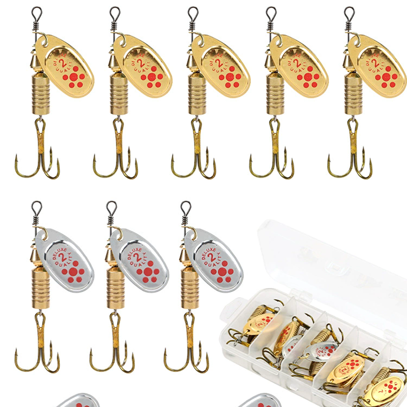 1PCS Metal Plating Spinner Bai - Fishing Hook Treble incelemesi ve fiyatı
