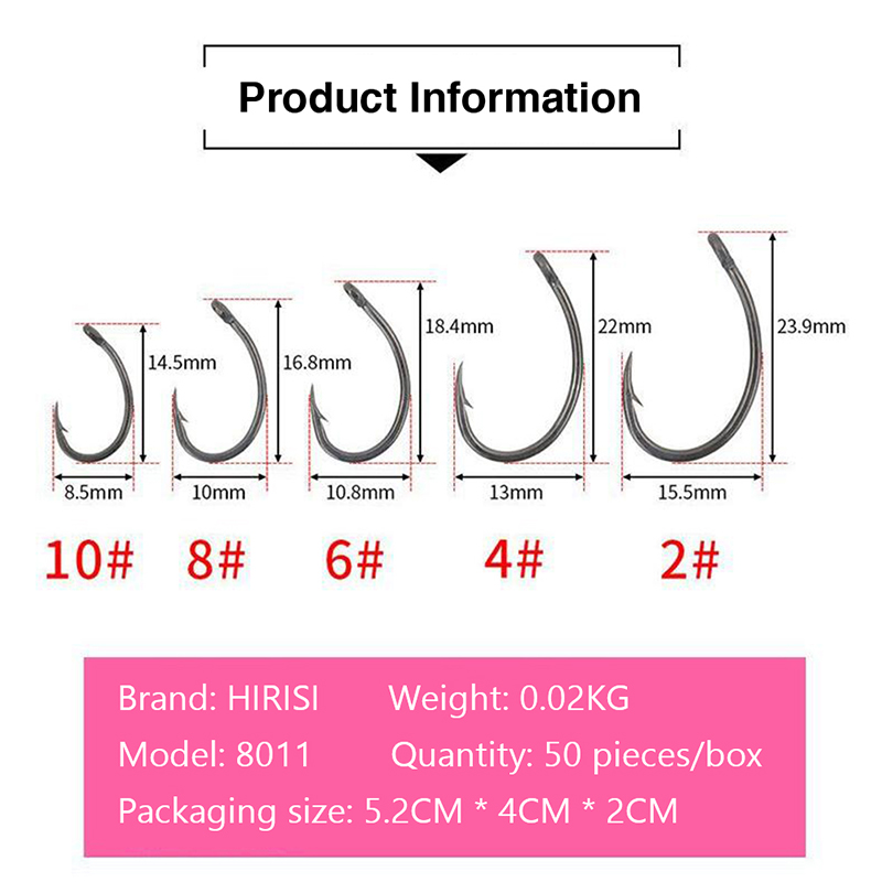 New Hirisi 50pcs Boxed Hooks B - Fishing Hook Box incelemesi ve fiyatı