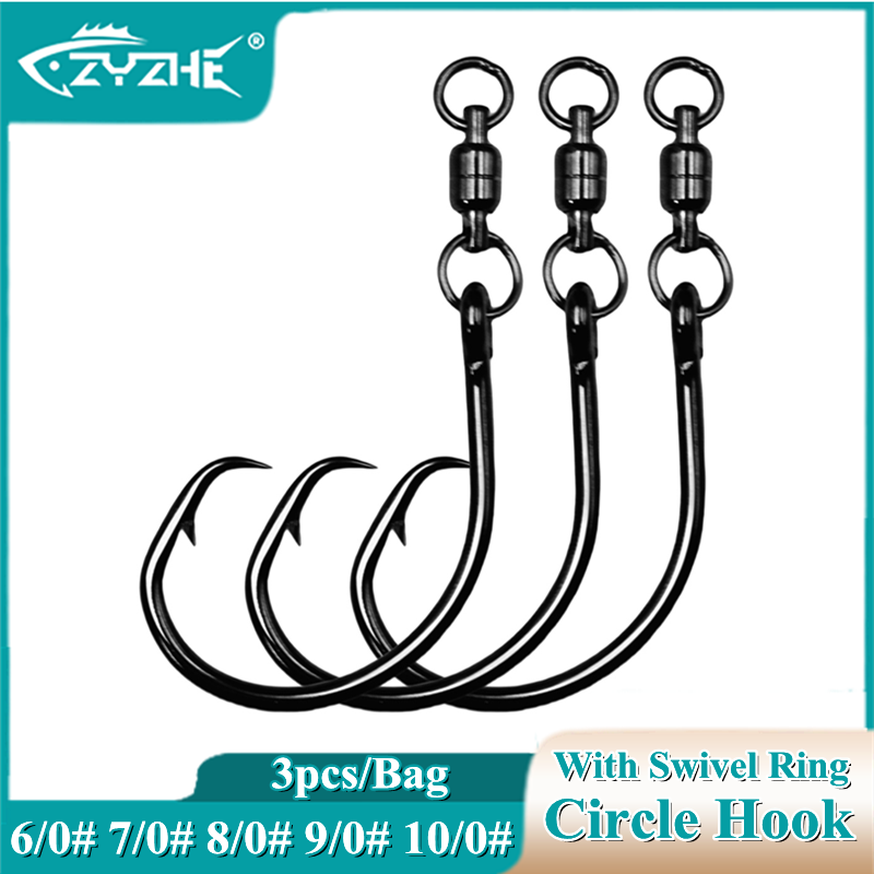 ZYZHE 3pcs/Bag Circle Hooks Wi - Fishing Hook Barbless incelemesi ve fiyatı
