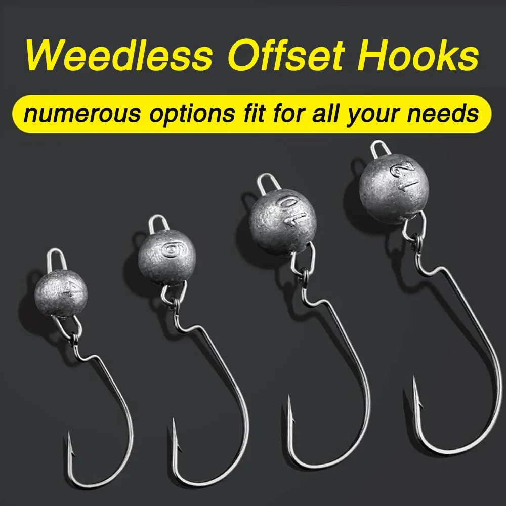5Pcs Metal Jig Head Worm Hooks - Fishing Hook Offset incelemesi ve fiyatı