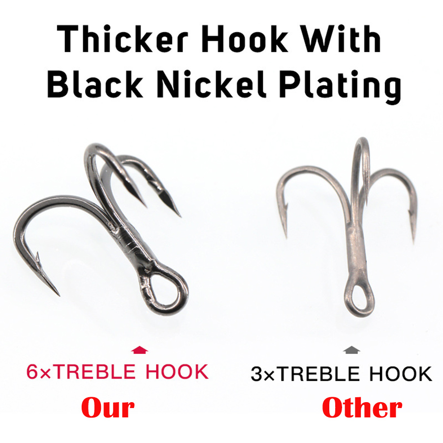 6X Fishing Treble Hooks Black  - Fishing Hook Assortment incelemesi ve fiyatı