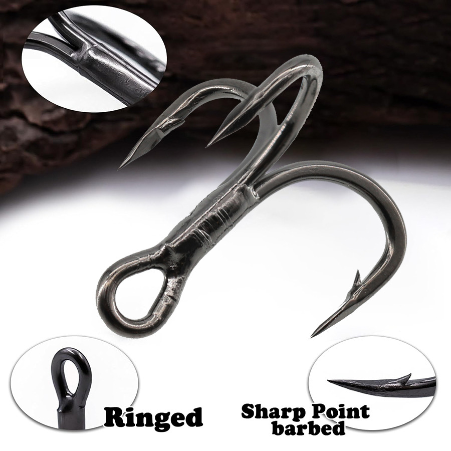 6X Fishing Treble Hooks Black  - Fishing Hook Assortment incelemesi ve fiyatı