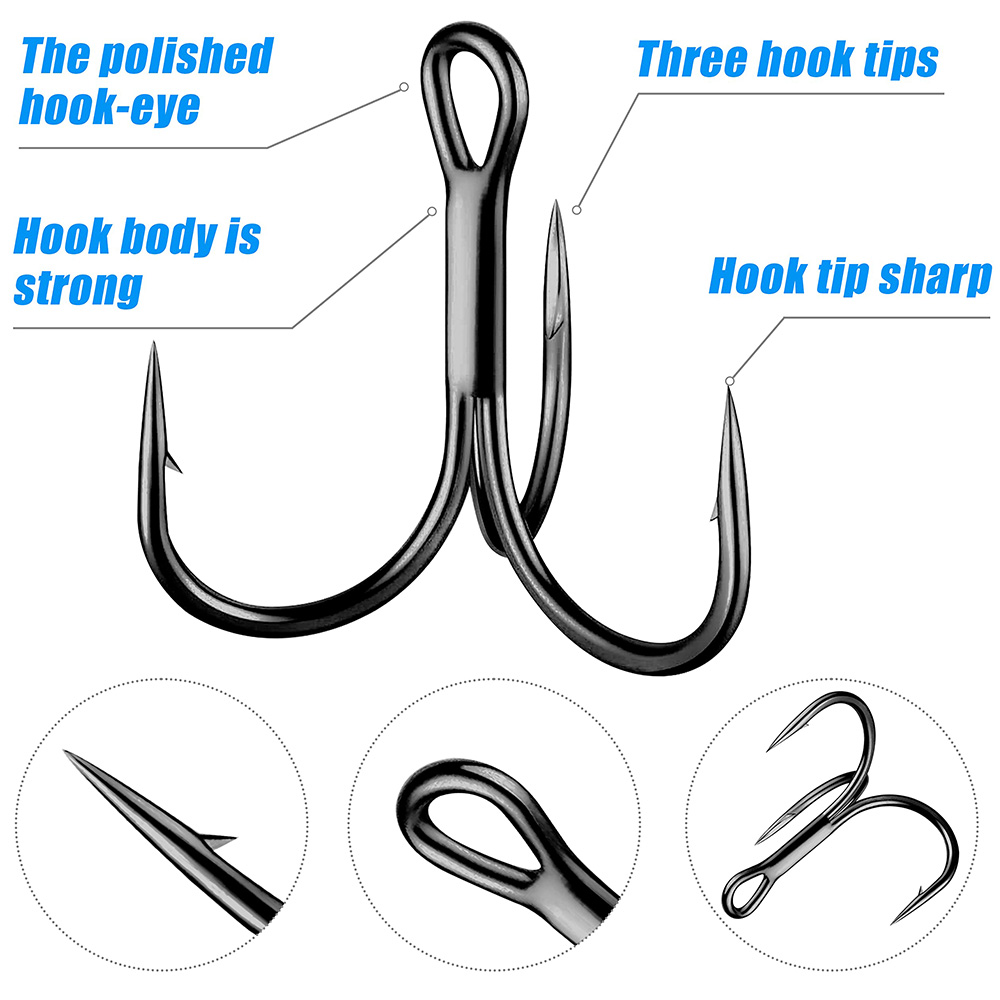 Huge Treble Hooks 4X Strong 1# - Fishing Hook Offset incelemesi ve fiyatı