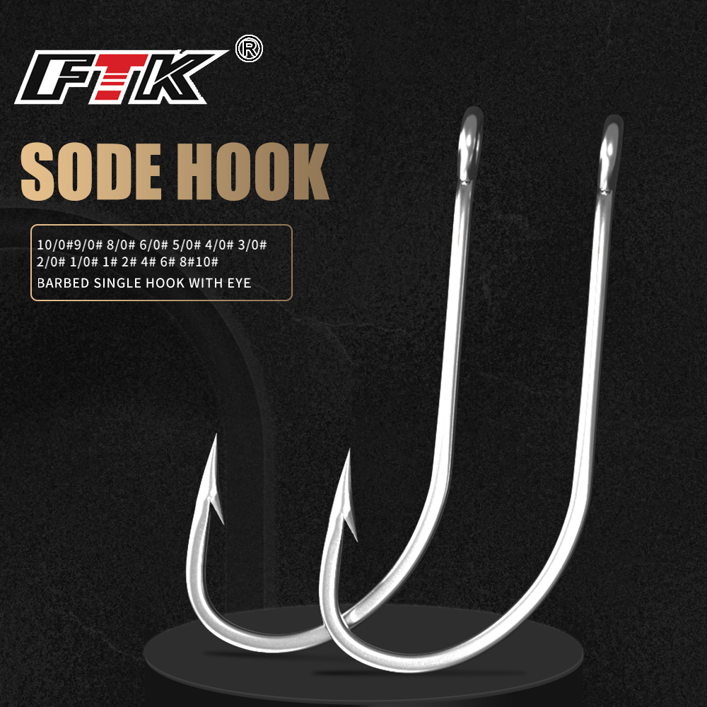 FTK Fishing Hooks 1-10#50PCS 1 - Fishing Hook Offset incelemesi ve fiyatı