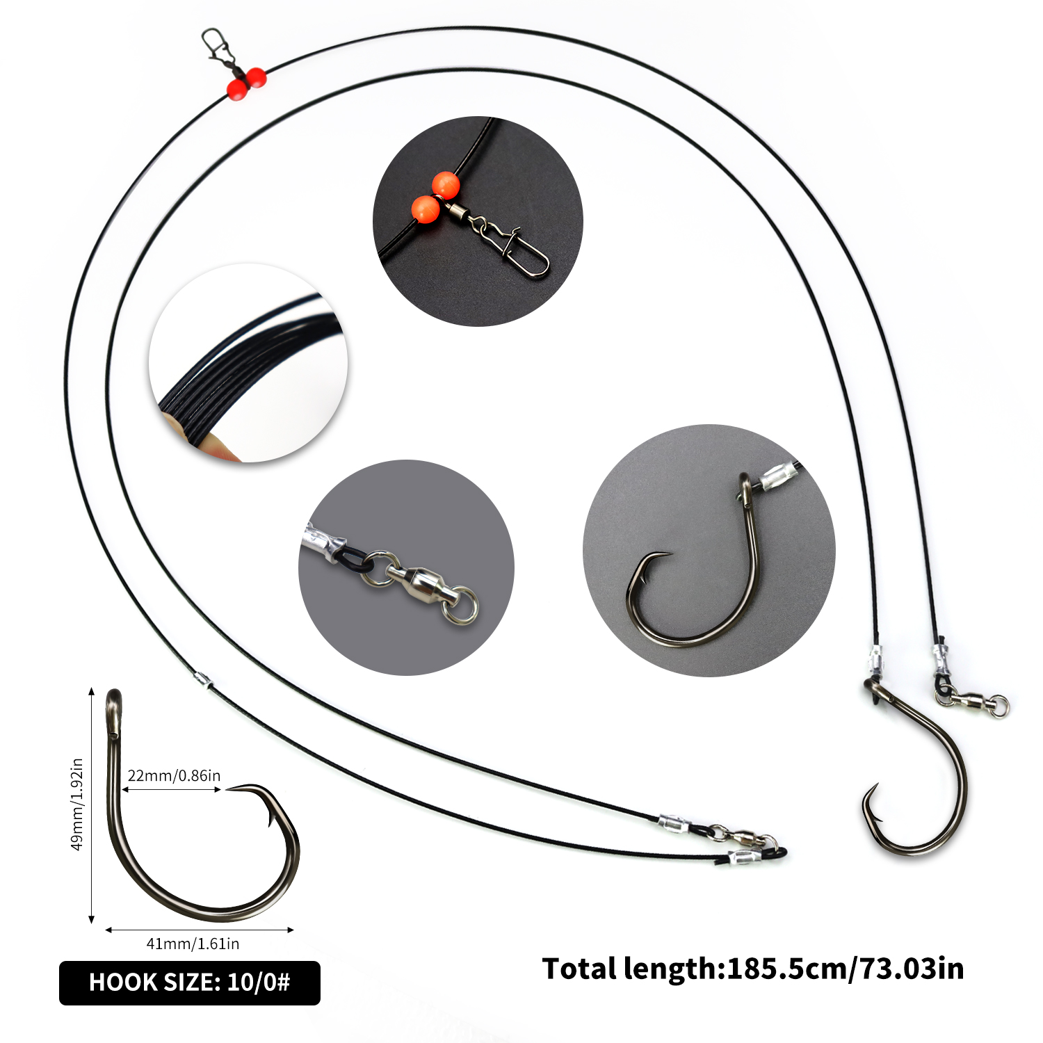 ZYZHE 1pc Sea Fishing Rigs Wit - Fishing Hook Circle incelemesi ve fiyatı