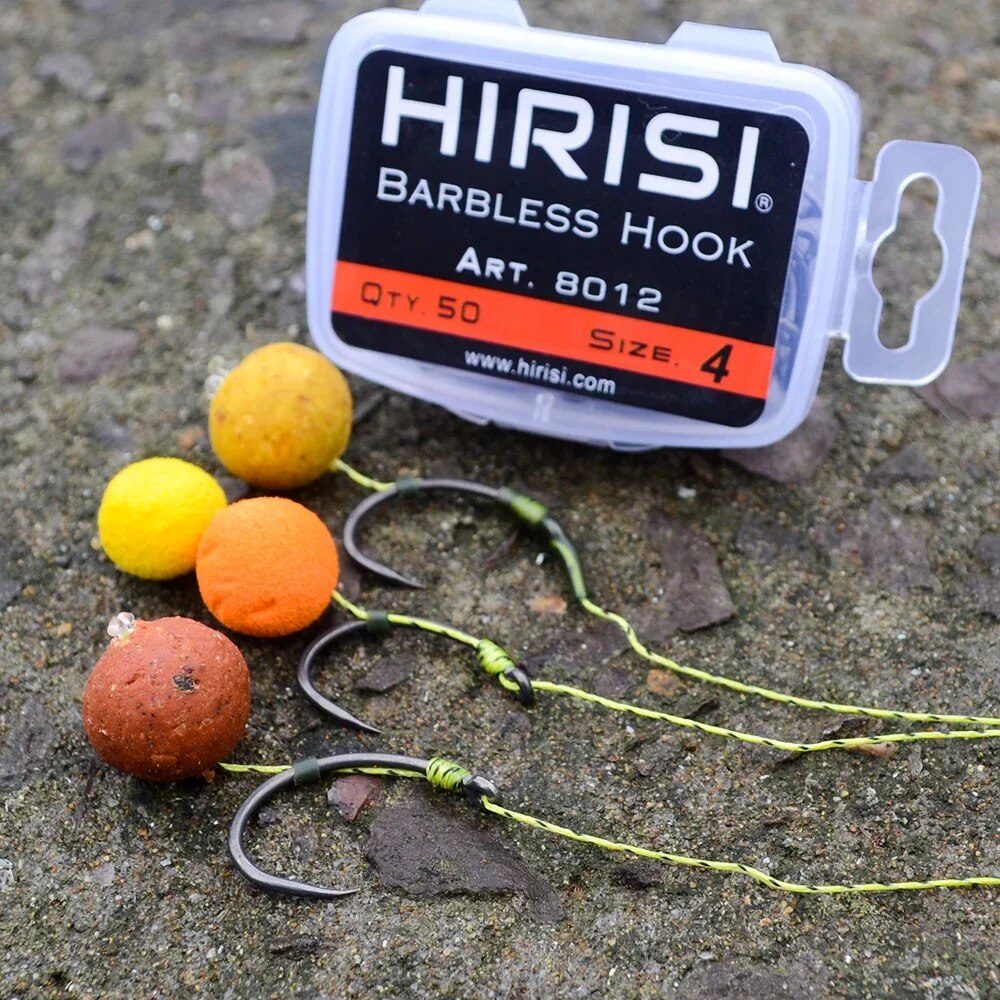 Hirisi 50pcs Coating High Carb - Fishing Hook Barbless incelemesi ve fiyatı