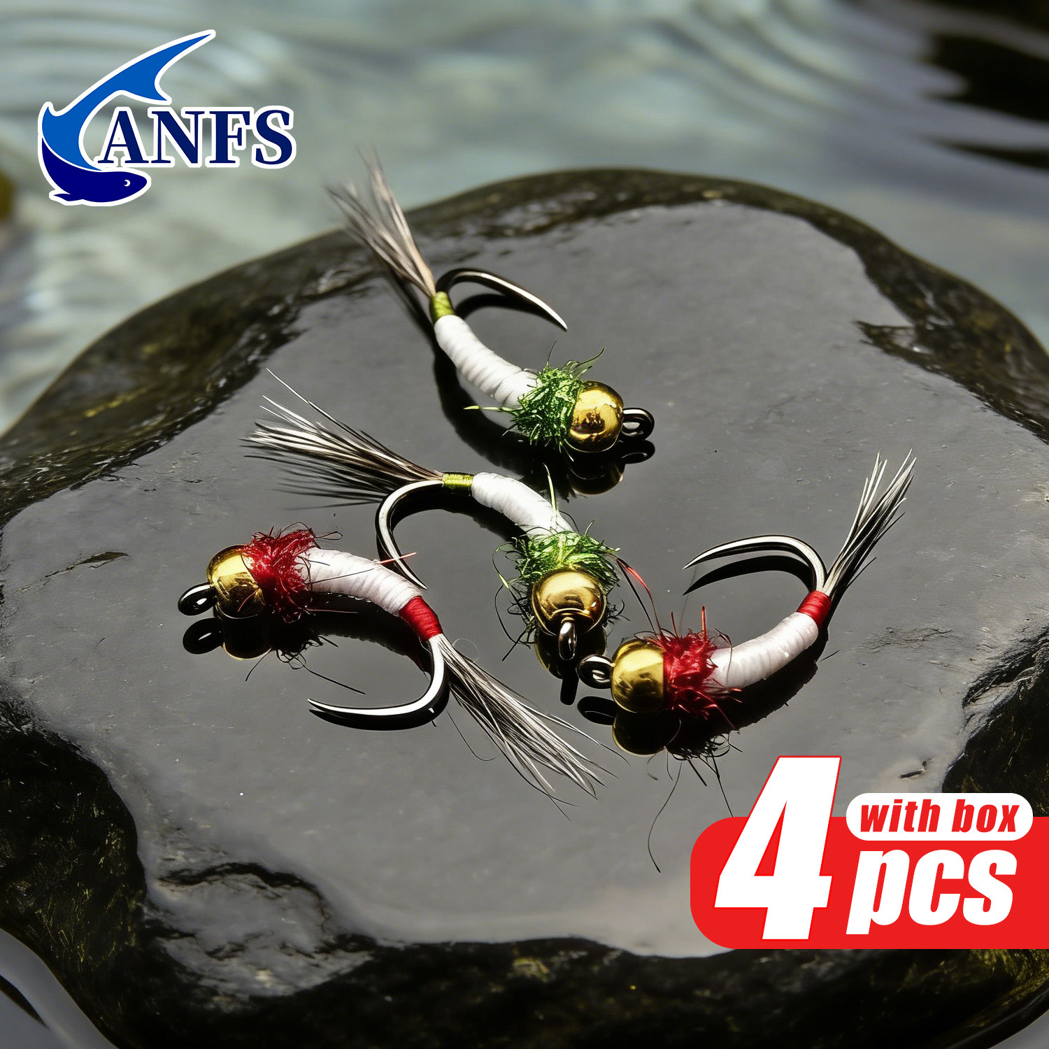 ANFS 4pcs Midge Nymph Flies As - Fishing Hook Assortment incelemesi ve fiyatı