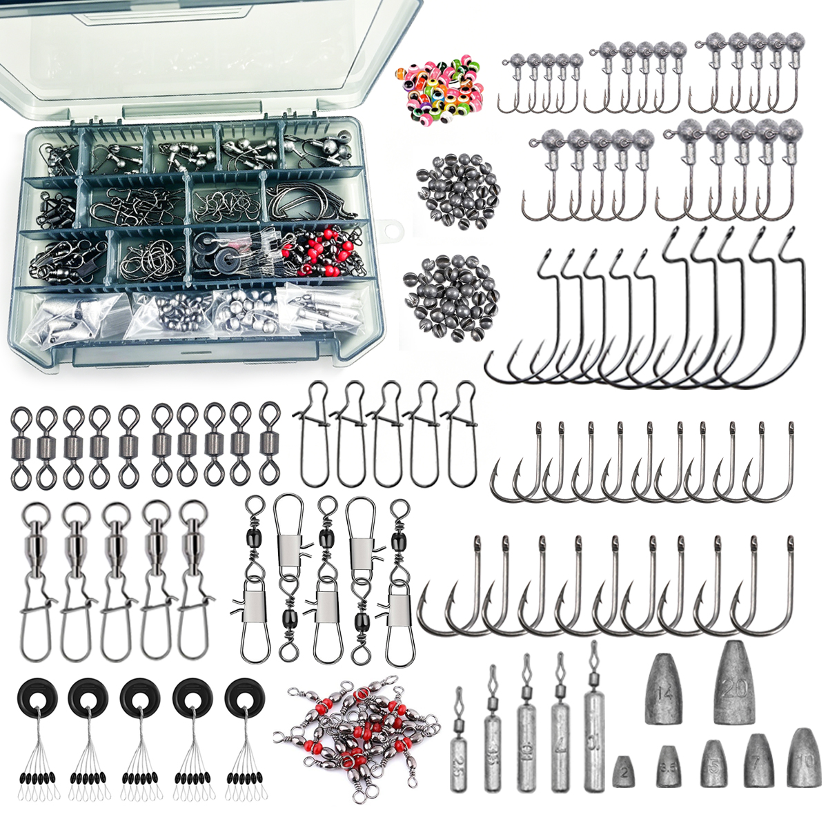 187pcs Fishing Accessories Kit - Fishing Hook Box incelemesi ve fiyatı